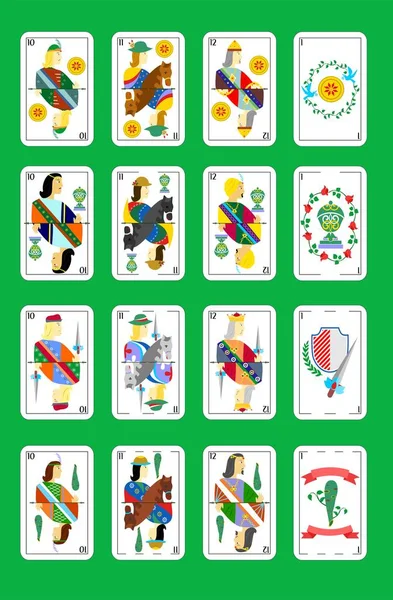 Vectores de stock de Baraja española, ilustraciones de 