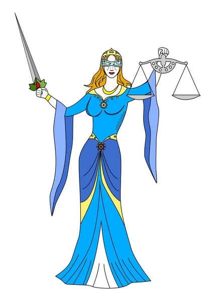 Η γυναίκα της δικαιοσύνης — Διανυσματικό Αρχείο