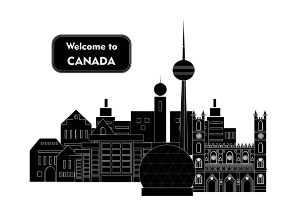 Bienvenido a Canadá — Vector de stock