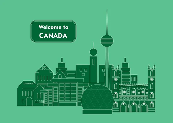 Добро пожаловать в Канада — стоковый вектор