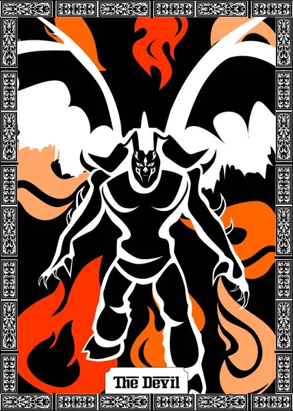 La carta del diablo — Vector de stock