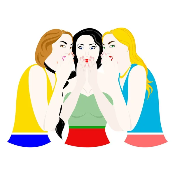 Las chicas chismosas — Vector de stock