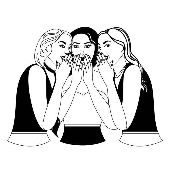 Las chicas chismosas — Vector de stock