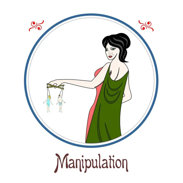 El pecado de manipulación — Archivo Imágenes Vectoriales