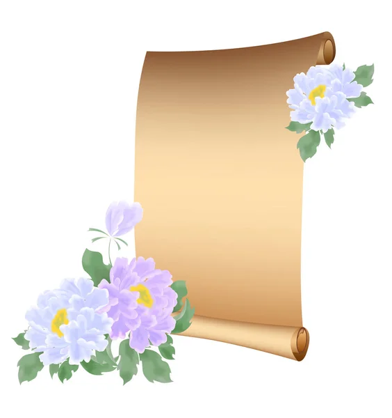 Plantilla con flores — Vector de stock
