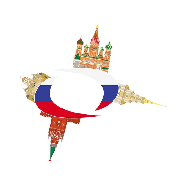 Russie sites drapeau — Image vectorielle