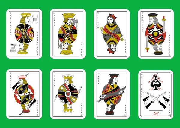 Le carte da gioco della mafia — Vettoriale Stock