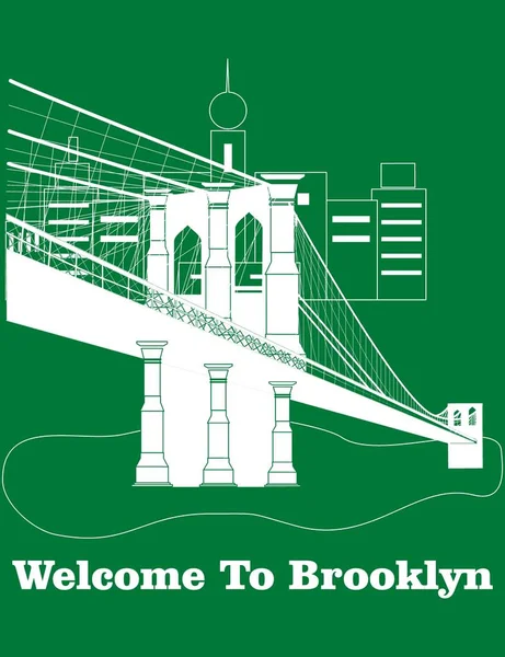 Bienvenidos a Brooklyn. — Vector de stock