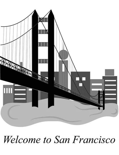 BIENVENUE À SAN FRANCISCO — Image vectorielle