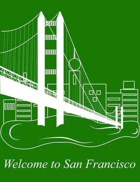 BIENVENUE À SAN FRANCISCO — Image vectorielle