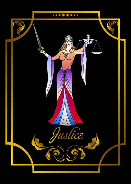 La carte JUSTICE — Image vectorielle