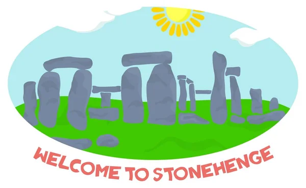 Zapraszamy do stonehenge znak — Wektor stockowy