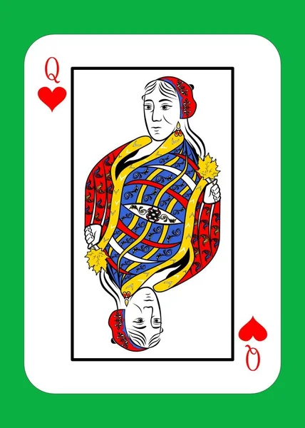 A queen of hearts — Stock Vector