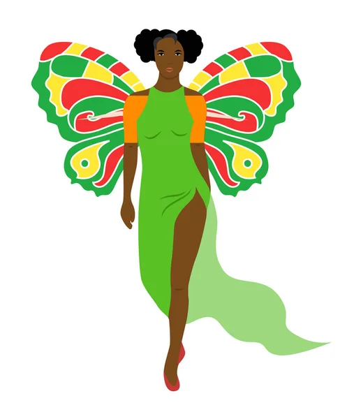 Girl butterfly — Stockový vektor