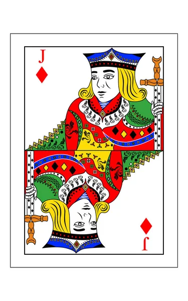 Jack of diamonds — Stock Vector