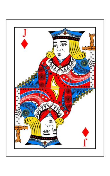 Jack of diamonds — Stock Vector