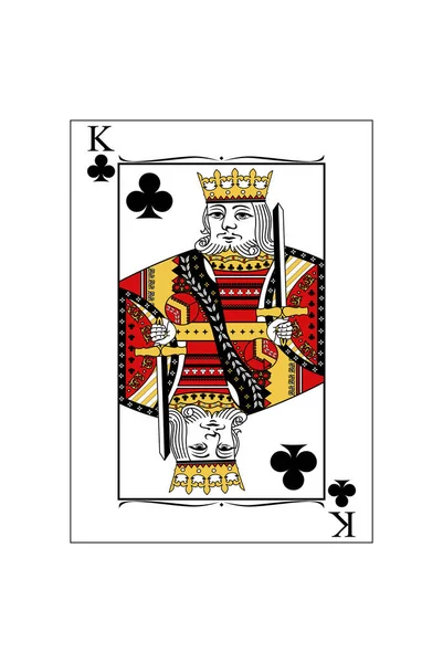 King of clubs — Stock Vector