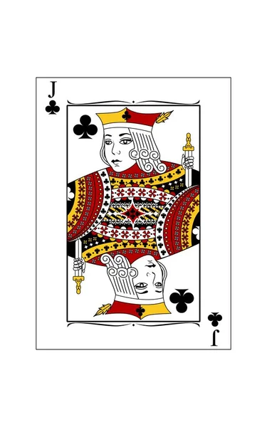 Valet de clubs — Image vectorielle