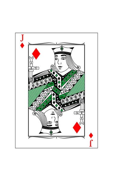 Jack of diamonds — Stock Vector