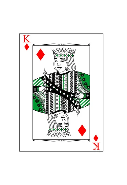 King of diamonds — Stock Vector