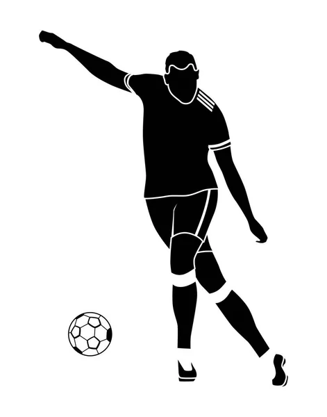 El jugador de fútbol — Vector de stock