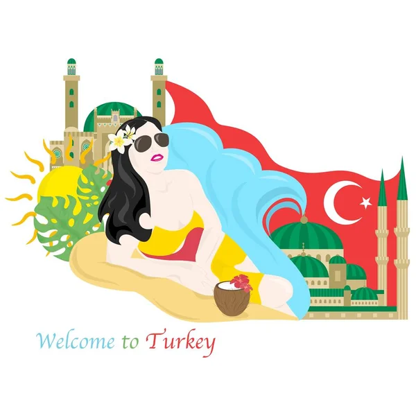 Välkommen till Turkiet — Stock vektor
