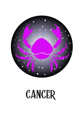 Çizim - uzay arkaplanındaki burç işareti.