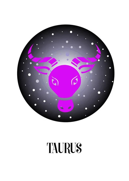 Kuvitus Horoskooppi Avaruustaustalla — vektorikuva