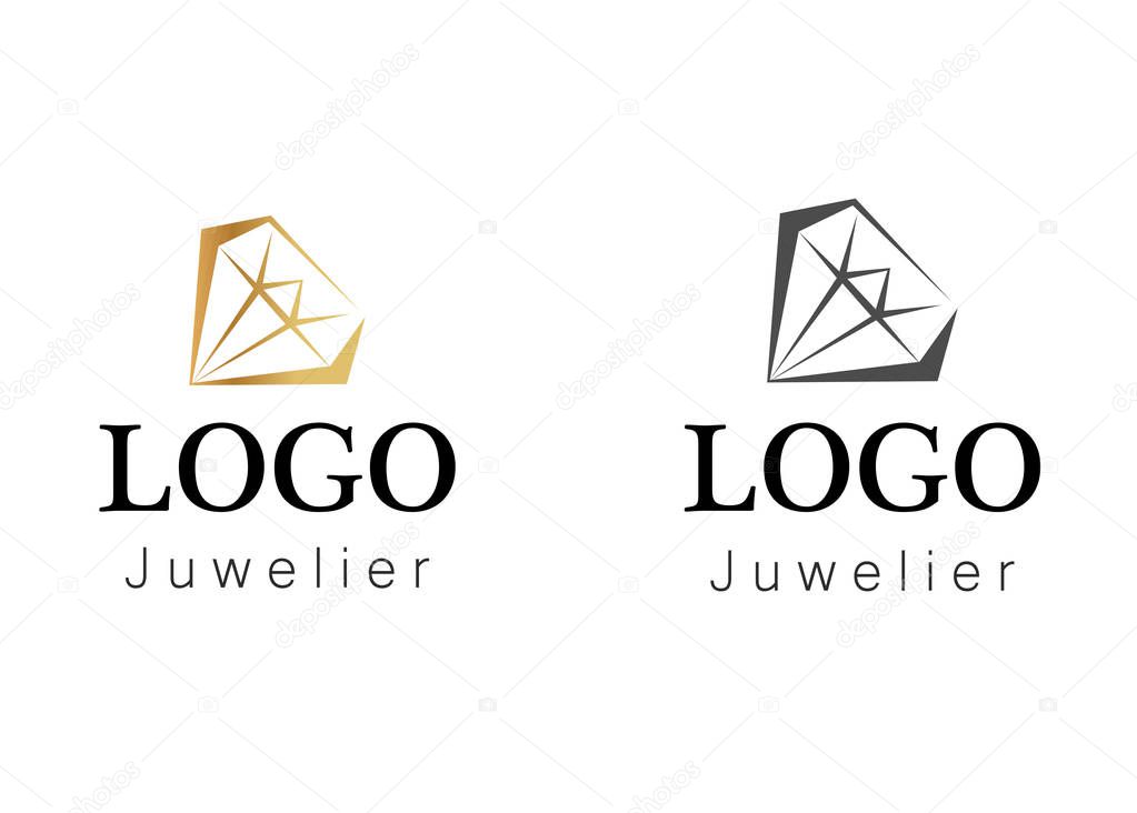 Illustration - logo - on the theme of jewelry and diamonds.