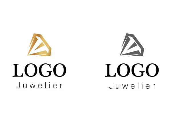 Ilustracja Logo Temat Biżuterii Diamentów — Wektor stockowy