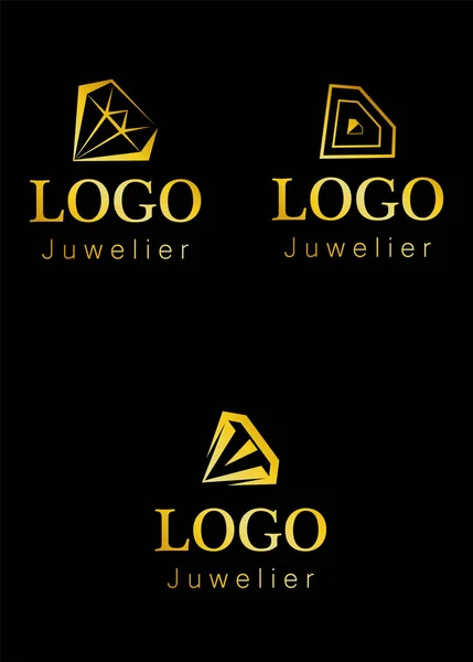 Illustration Logo Sur Thème Des Bijoux Des Diamants — Image vectorielle