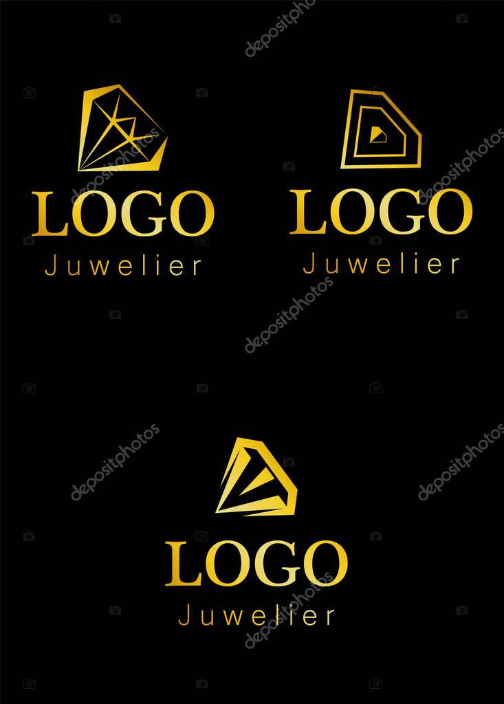 Illustration - logo - on the theme of jewelry and diamonds.