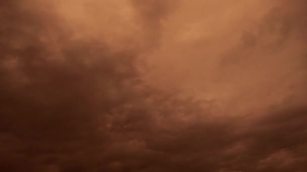 Rote Wolken im Zeitraffer — Stockvideo