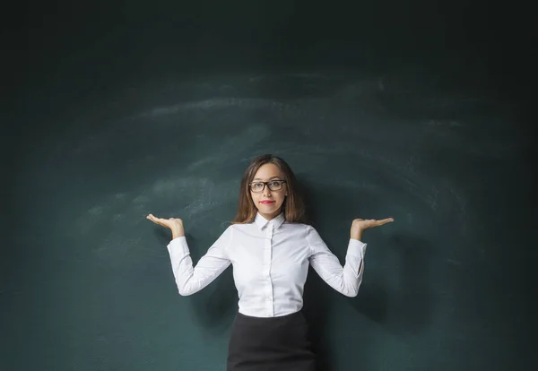 Porträt einer verwirrten Geschäftsfrau — Stockfoto