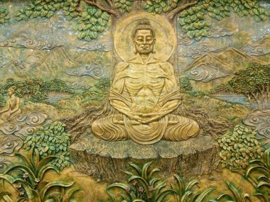 The Buddha's ascetic life - He would do so in order to attempt to achieve supreme knowledge. He sat under a bodhi tree and he slowly starved and grew exhausted. This period of self-denial meant he deprived himself of food, shelter and clothes.