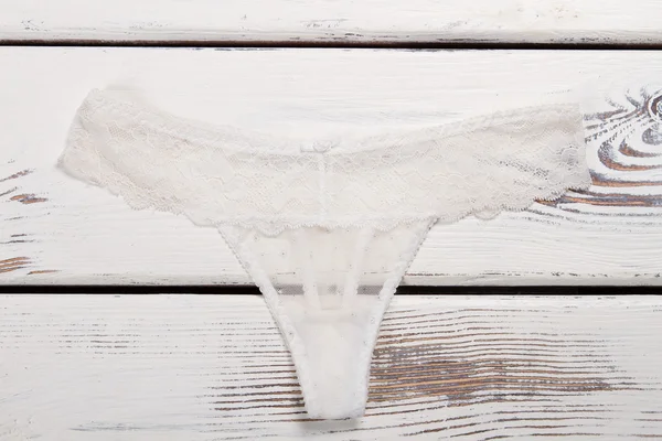 Openwork white panties. — Stock Photo, Image