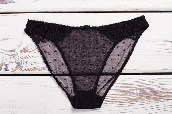 Siyah şeffaf seksi külot.