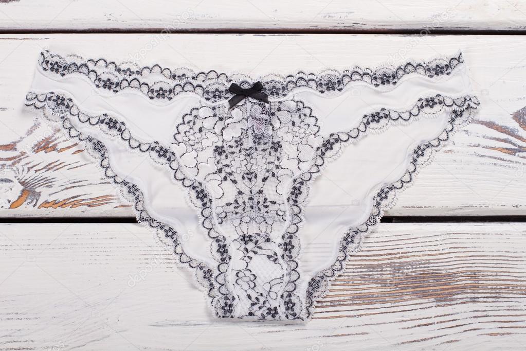 Delicate silk panties with lace insert.
