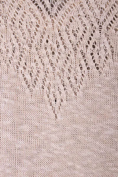 Beige openwork knit. — Stock Photo, Image