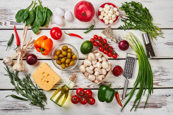 Bright picture of colorful vegetables.