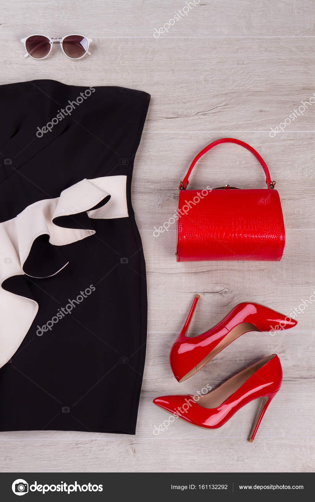 Evening Dresses with Red Shoes