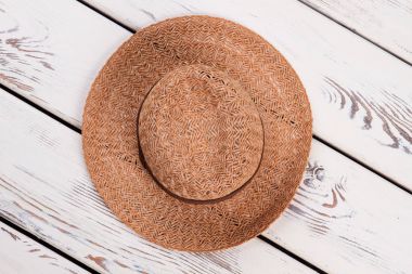 Kadınlar saman panama, üstten görünüm.