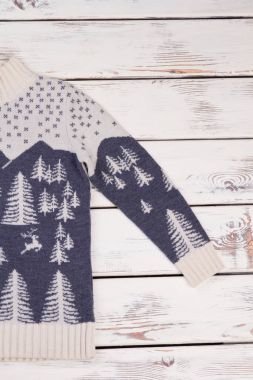 Beyaz sıcak kış kazak