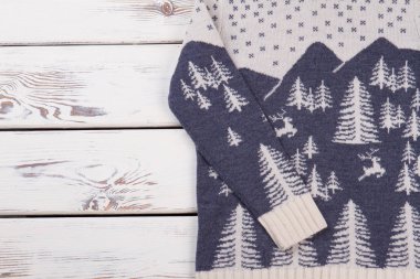 Ren geyiği desenli Triko kazak