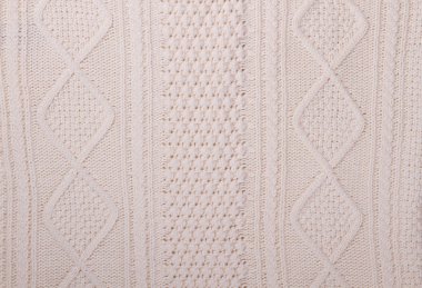 Yün kazak üzerine yakın çekim