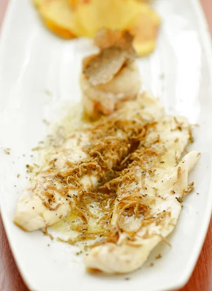 Tartufo nero Branzino — Foto Stock