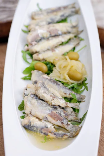 Lekker gemarineerde sardines — Stockfoto