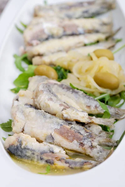 Lekker gemarineerde sardines — Stockfoto