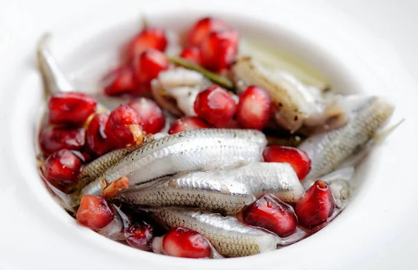 Healthy Marinated anchovies — Stock Photo, Image
