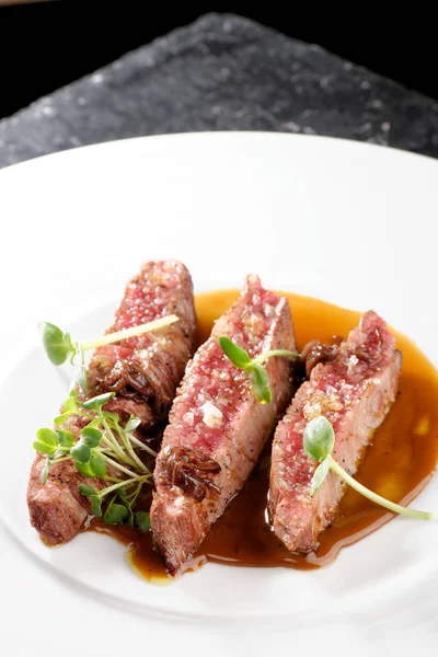 Bellas comidas, filetes de carne de res Angus — Foto de Stock
